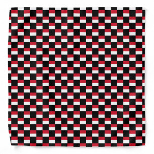 Checkered Monaco Flag Pattern Bandana