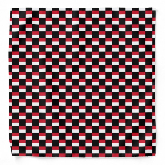 Checkered Monaco Flag Pattern  Bandana (Front)