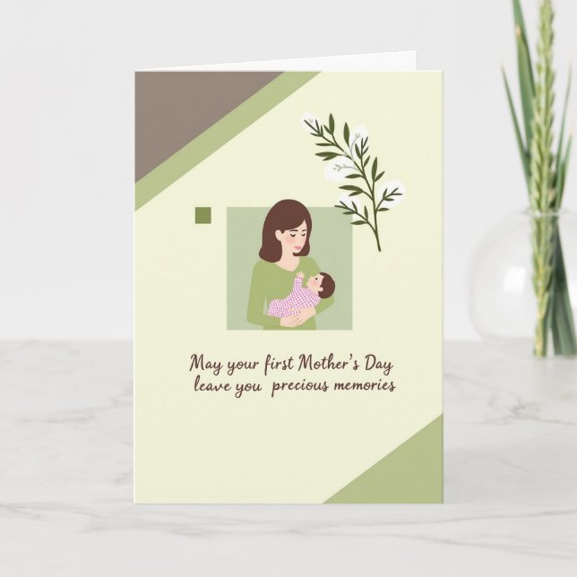 Checkered Mother And Baby Card (Front)