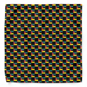 Checkered Mozambique Flag Pattern  Bandana
