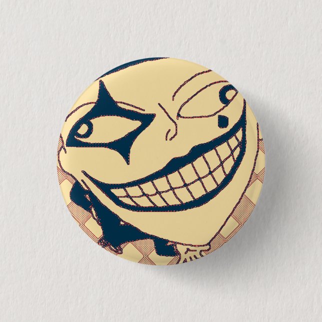 Checkered MTJ Pinback Button (Front)