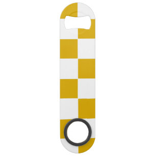 Checkered mustard yellow and White Bar Key