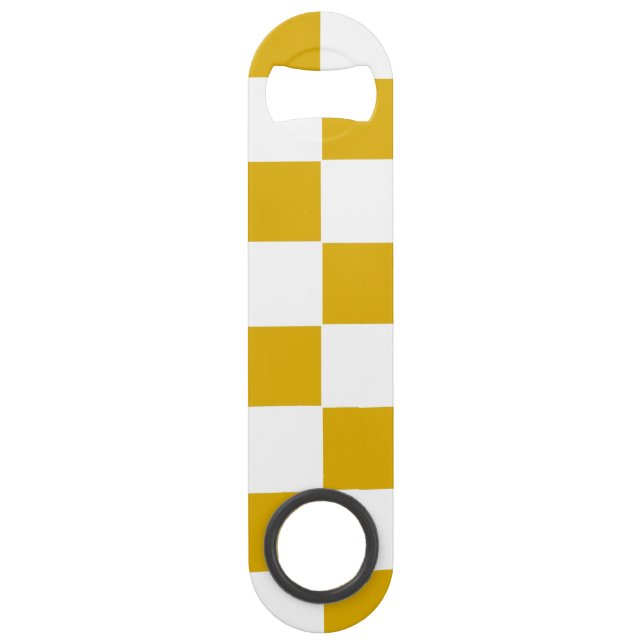 Checkered mustard yellow and White Bar Key (Front)