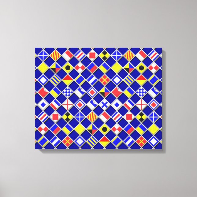 Checkered Nautical Signal Flags Decor (Front)