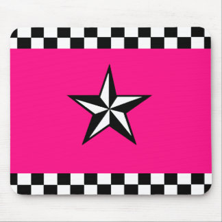 Checkered Nautical Star Mousepad