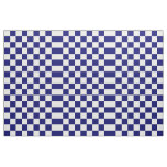 Checkered Navy and White Geometric Fabric