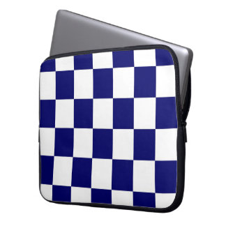 Checkered Navy and White Laptop Sleeve