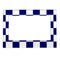 Checkered Navy and White Magnetic Frame