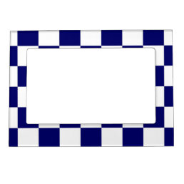 Checkered Navy and White Magnetic Frame