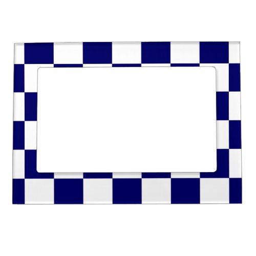 Checkered Navy and White Magnetic Frame