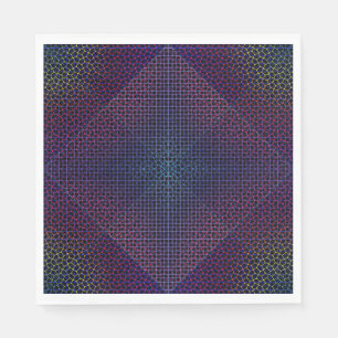 Checkered Net pattern 01 Black BG Napkins