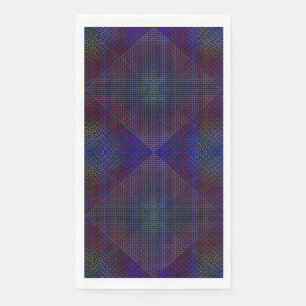 Checkered Net pattern 01 Black BG Paper Guest Towels