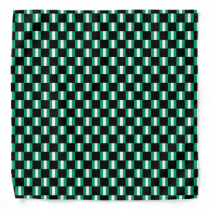 Checkered Nigeria Flag Pattern  Bandana