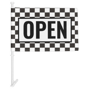 CHECKERED OPEN FLAG