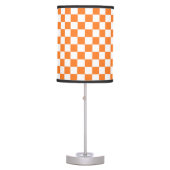 Checkered Orange and White Table Lamp (Front)