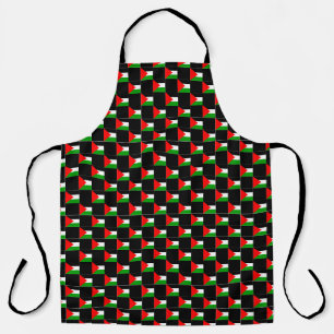 Checkered Palestine Flag Pattern Apron