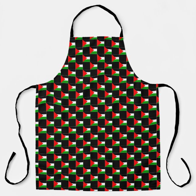 Checkered Palestine Flag Pattern  Apron (Front)