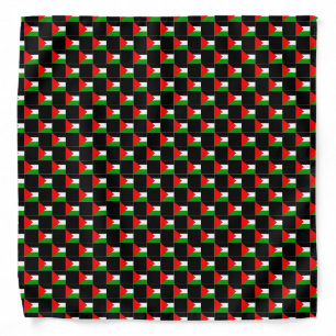 Checkered Palestine Flag Pattern Bandana