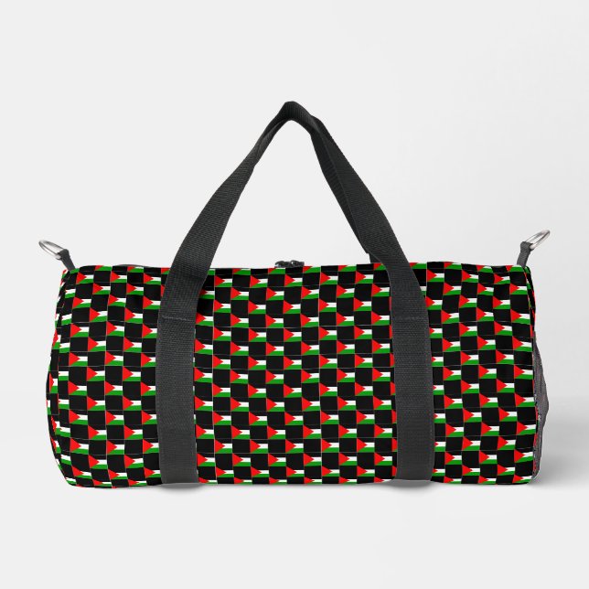 Checkered Palestine Flag Pattern  Duffle Bag (Front)