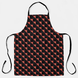 Checkered Papua New Guinea Flag Pattern Apron
