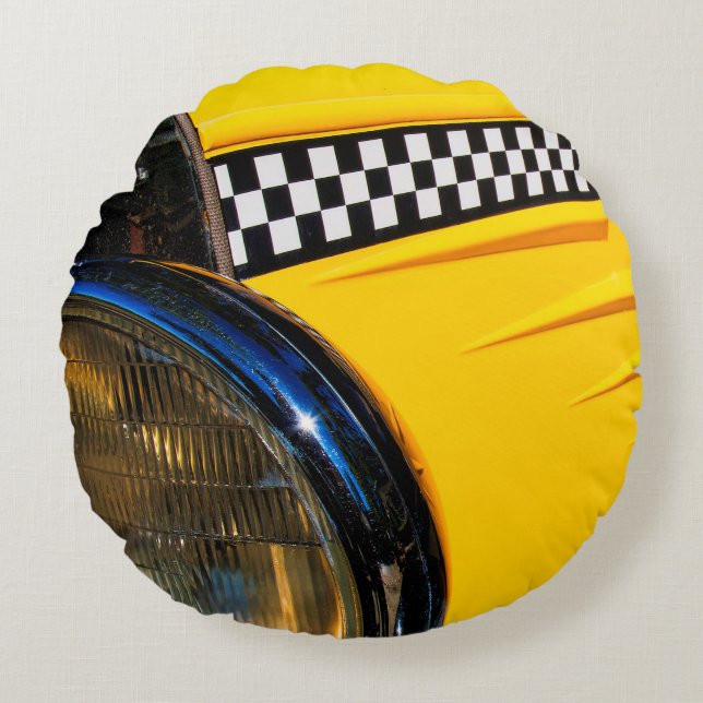 Checkered Past Round Pillow (Front)