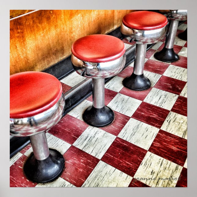 Checkered Past Square Poster Print (Front)