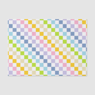 Checkered Pastel Rainbow Tissue Paper