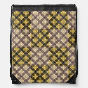 Checkered Pattern.02 Drawstring Bag