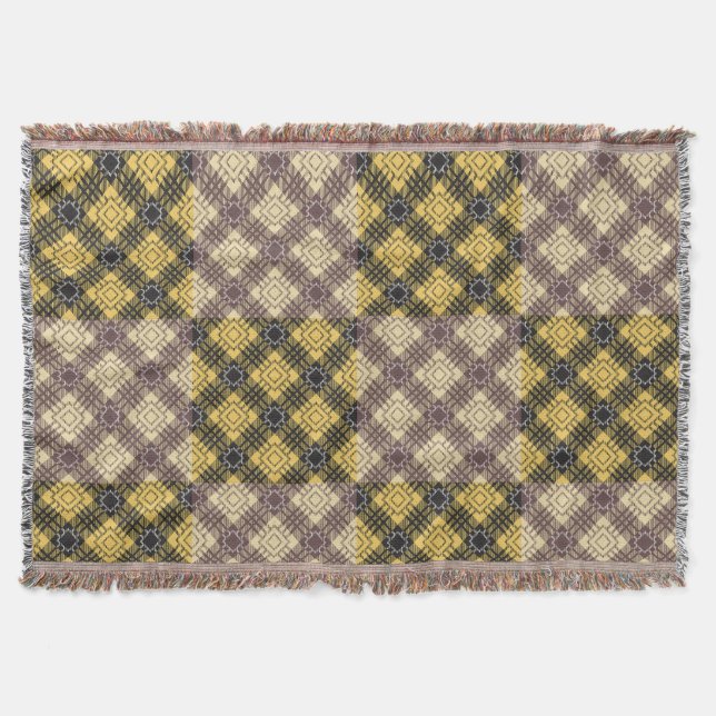 Checkered Pattern.02 Throw Blanket (Front)