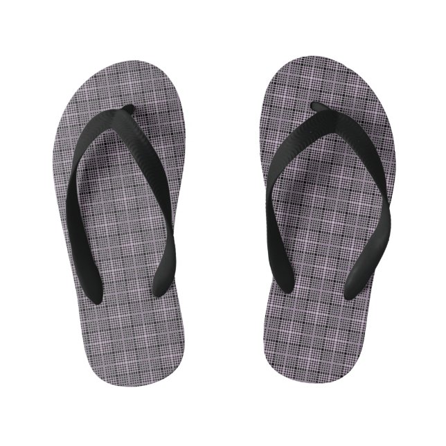 Checkered Pattern.08 Kid's Flip Flops (Footbed)