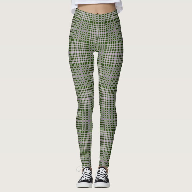Checkered Pattern.08GR Leggings (Front)