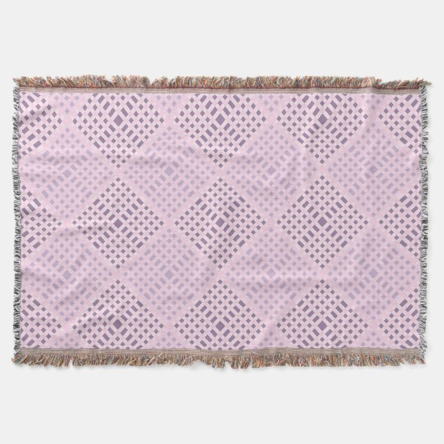 Checkered Pattern.08W Lpink BG Throw Blanket (Front)