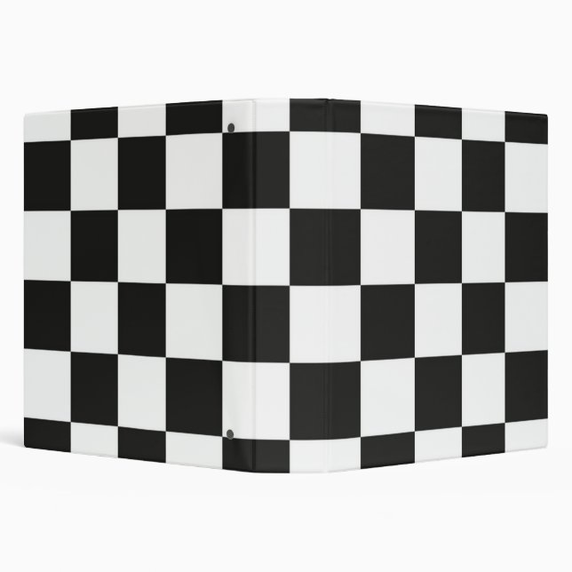 Checkered pattern 3 ring binder (Background)