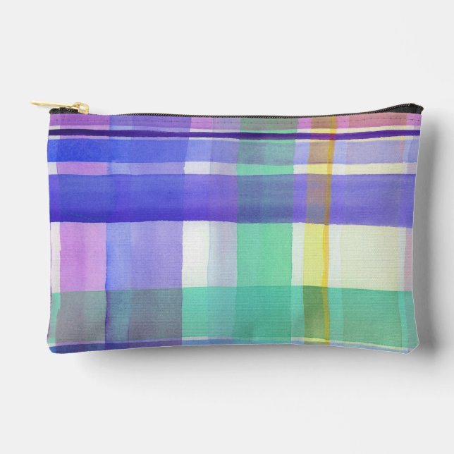 Checkered Pattern Accessory Pouch (Front)