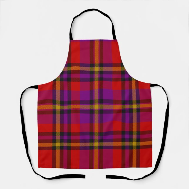 checkered pattern All-Over Print Apron (Front)