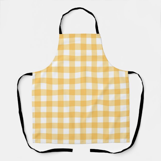 Checkered pattern apron (Front)