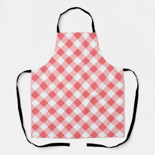 Checkered pattern apron