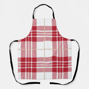 Checkered pattern apron