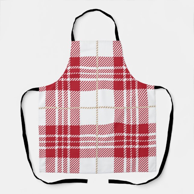 Checkered pattern apron (Front)