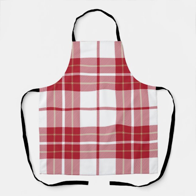 Checkered pattern apron (Front)