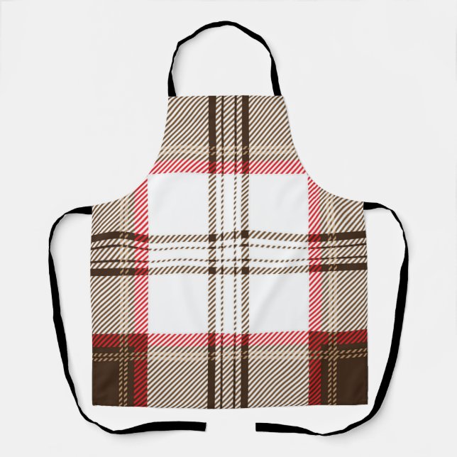 Checkered pattern apron (Front)