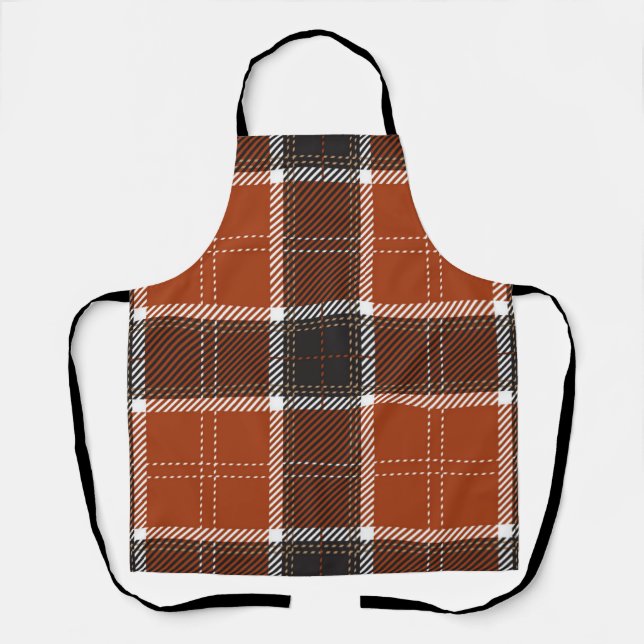 Checkered pattern apron (Front)