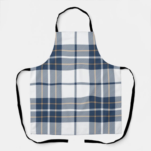 Checkered pattern apron (Front)