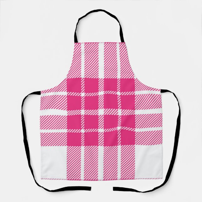 Checkered pattern apron (Front)