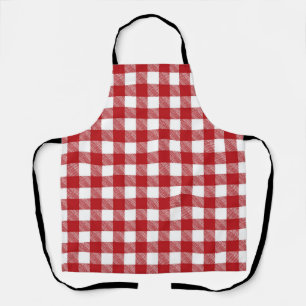 Checkered pattern apron