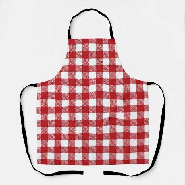 Checkered pattern apron (Front)
