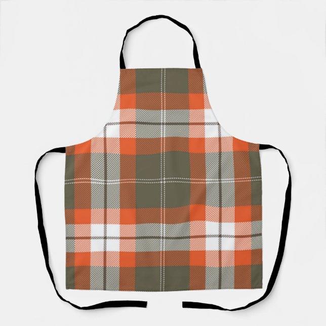 Checkered pattern apron (Front)