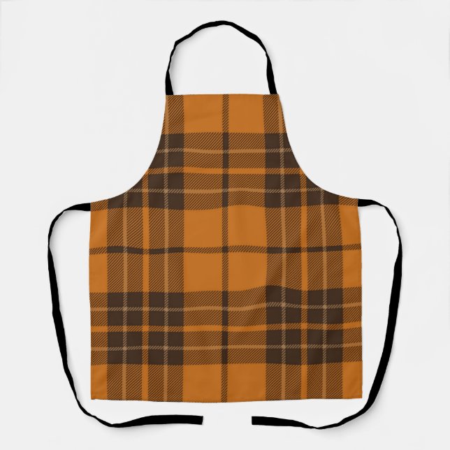 Checkered pattern apron (Front)