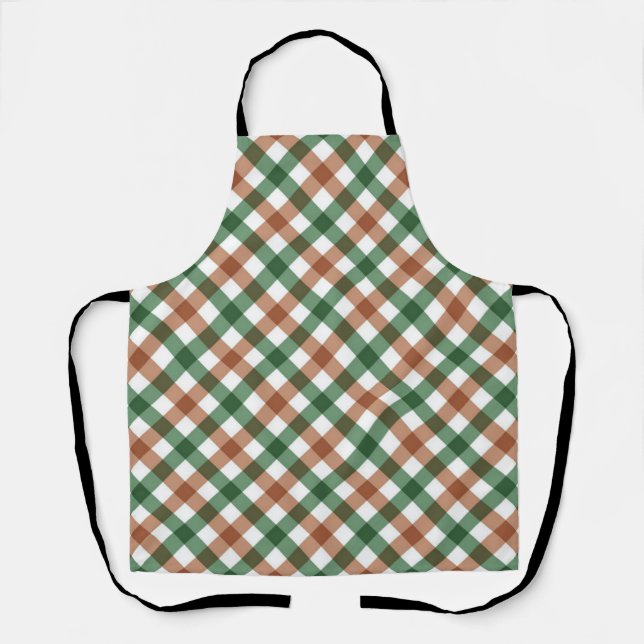 Checkered pattern apron (Front)