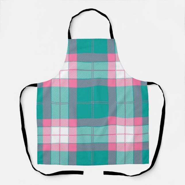 Checkered pattern apron (Front)